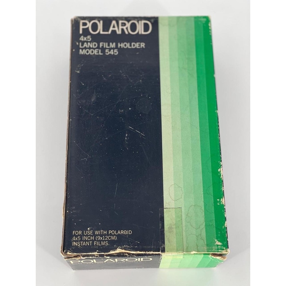 Polaroid 545 Land Film Holder 4x5 Instant Film Back with Original Box and Manual
